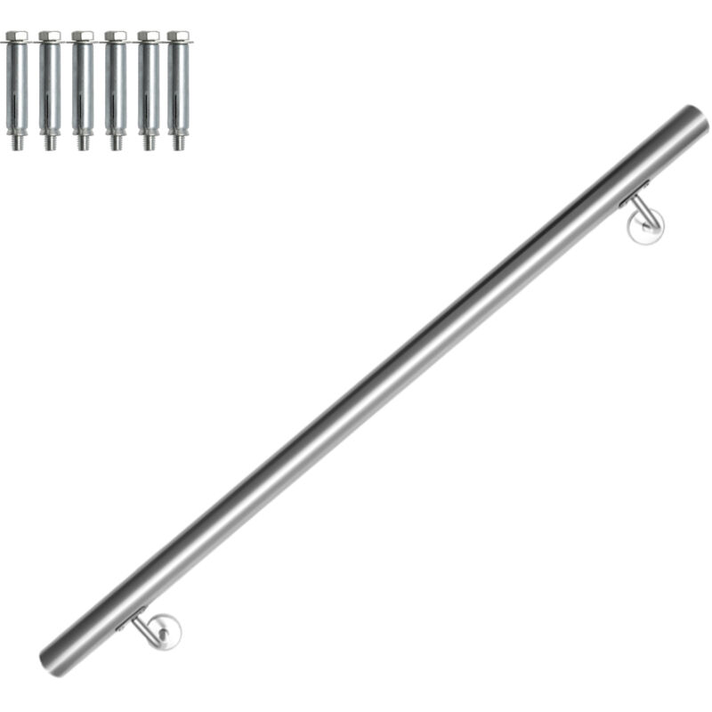 Jopassy - Main courante en acier inoxydable V2A Rampe d'escalier Support mural - au choix 100 cm
