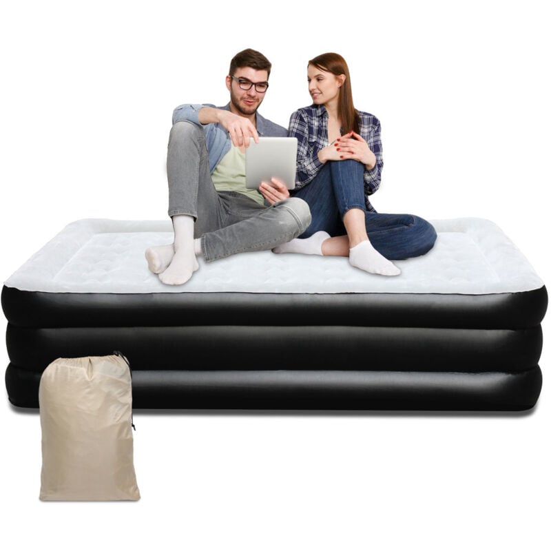 Matelas Gonflable 1 Personnes Matelas gonflable électrique avec Pompe électrique intégrée 19010046cm - Jopassy