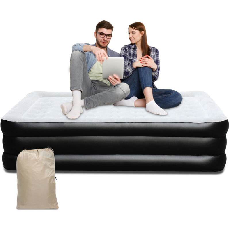 Jopassy Matelas gonflable Lit à Air Autogonflant avec Pompe Électrique Intégrée et Sac 190 x 100 x 46cm Lit Simple Autogonflant