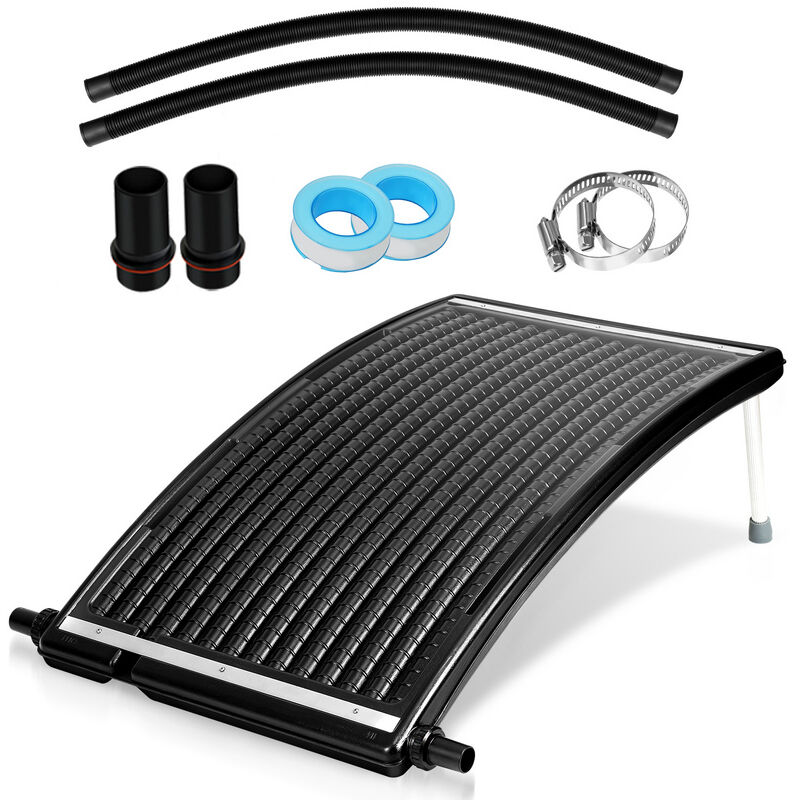 Jopassy - Panneau de chauffage solaire de piscine incurvé 15 L,Ø38 mm,110x65cm,1pcs