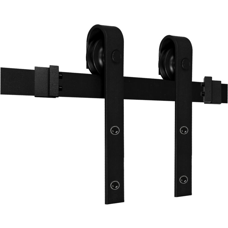 Porte Coulissante Système de porte coulissante Kit de Rail Porte de Grange/Coulissante perçage pour porte épaisseur 35-45 mm largeur 152cm - Jopassy