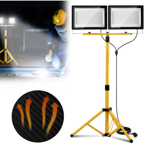 Jopassy Proiettore LED 200W, illuminazione floodlight esterna, proiettore da cantiere impermeabile IP66, luce bianco freddo
