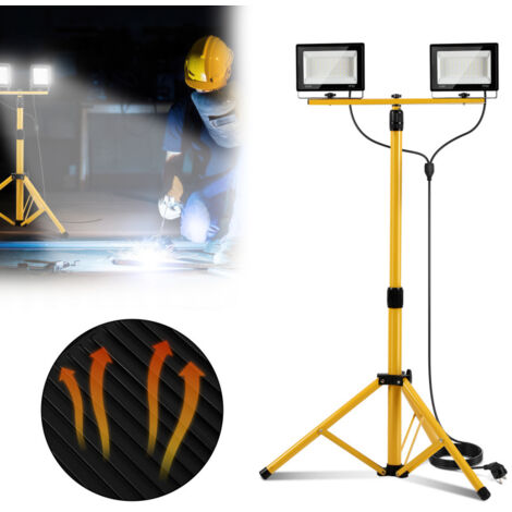 Jopassy Proiettore LED 50W, illuminazione floodlight esterna, proiettore da cantiere impermeabile IP66, luce bianco freddo