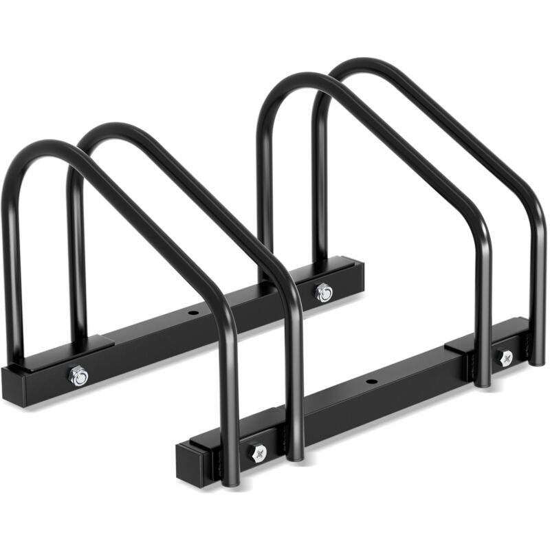 Jopassy - Râtelier vélos pour 2 vélos, 41x32x26cm, Support à vélo en acier galvanisé, peut être fixé au sol/au mur, pour largeurs de pneus de 3,5 à