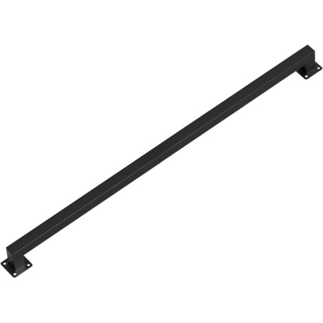 Jopassy Ringhiera per scala a muro Corrimano per scala nero  Rivestimento parapetto Lunghezza 100 cm Realizzato in metallo Interno Esterno