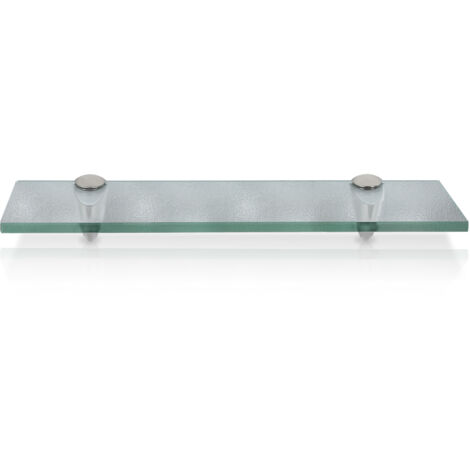 Jopassy Ripiano, Ripiano a parete, Ripiano in vetro, Contenitore in vetro satinato 60 x 10 cm
