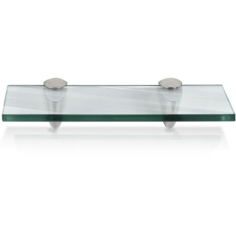 Jopassy Ripiano, Ripiano a parete, Ripiano in vetro, Contenitore in vetro Trasparente 30 x 10 cm