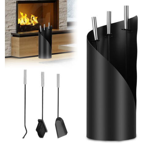 Jopassy Set di 4 pezzi per fornelli in acciaio inox con rivestimento e protezione - Nero