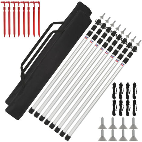 Jopassy Set di 8 pali per tenda telescopici Palo per tenda