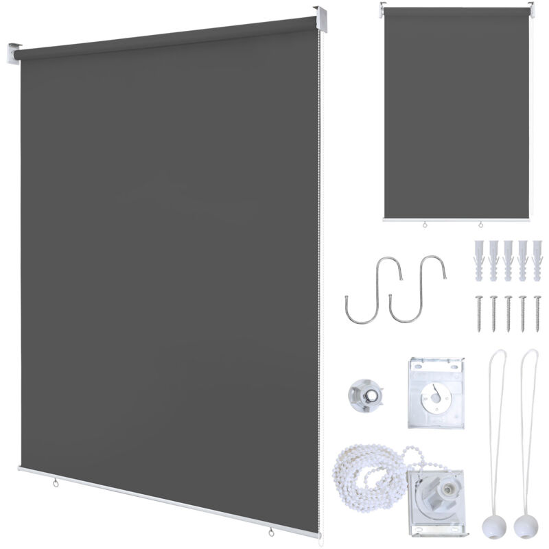 Jopassy - Store vertical enrouleur extérieur pour terrasse ou balcon Paravent rétractable Protection solaire 140x140CM Anthracite