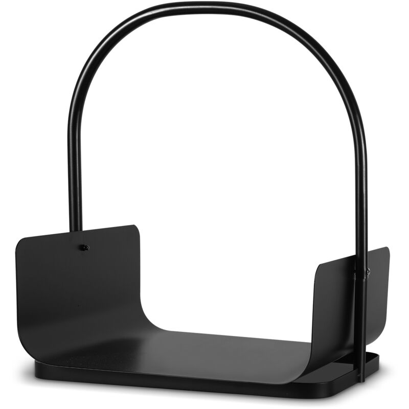 Jopassy - Support à bûches 40 x 30 x 46 cm Support à bûches Support à bois de cheminée Aide à l'empilage en métal avec poignée