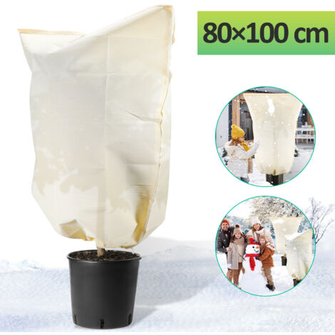 Jopassy Velo invernale di protezione 1x 100g/m² per piante in vaso Piante 80x100cm Velo da giardino di protezione dal gelo