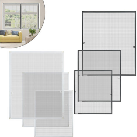 Jopassy Zanzariera finestra telaio in alluminio zanzariera schermo protezione UV impermeabile 80x100CM Antracite