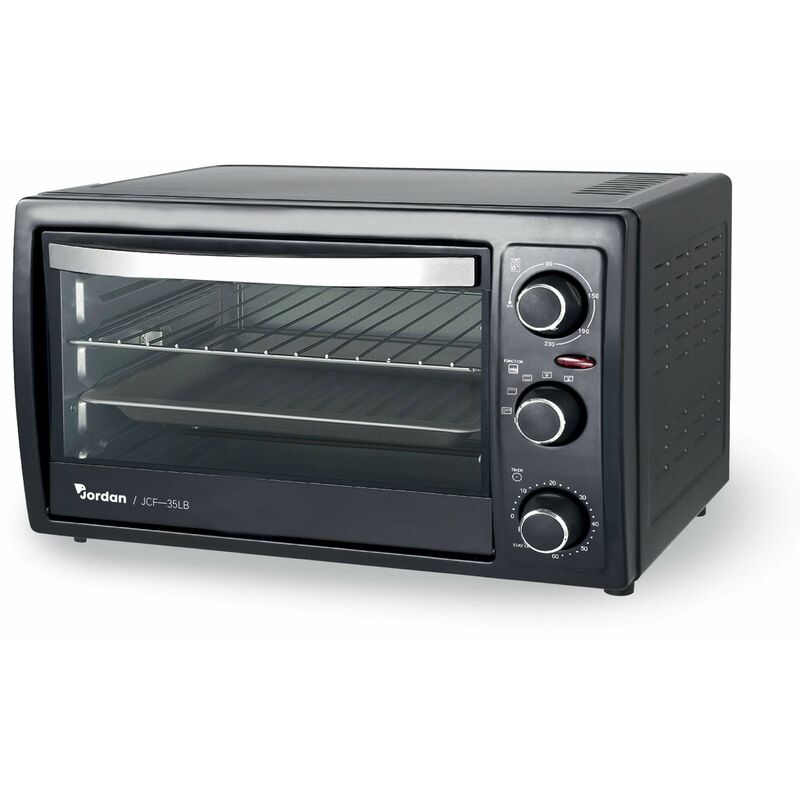 Forno Elettrico 35L, Potenza 1500W, Statico e Ventilato, Timer, Vassoio e Griglia, Colore Nero, Dimensioni: 31x50x33,5 cm