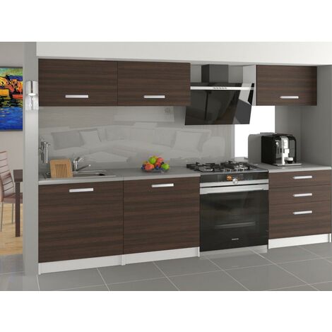 JORI | Cucina Completa Modulare Lineare L 180cm 6 pz | Piano di lavoro INCLUSO | Set di mobili da cucina moderni