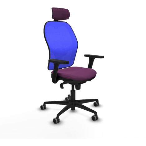 Jorquera sincro malla azul similpiel morado brazos 3D base nailon cabecero 2D ruedas 65mm engomada