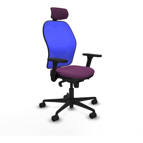 Jorquera sincro malla azul similpiel morado brazos 3D base nailon cabecero 2D ruedas 65mm nailon