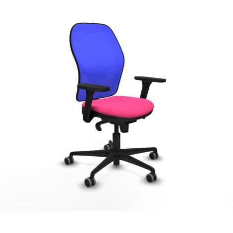 Jorquera sincro malla azul similpiel rosa brazos 3D base nailon  ruedas 65mm engomada