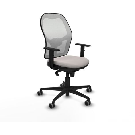 Jorquera sincro malla blanca similpiel blanco brazos 1D base nailon  ruedas 65mm engomada