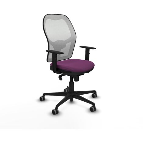 Jorquera sincro malla blanca similpiel morado brazos 1D base nailon  ruedas 65mm engomada