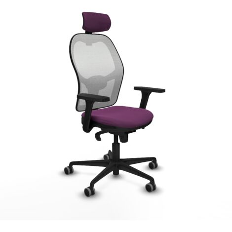 Jorquera sincro malla blanca similpiel morado brazos 3D base nailon cabecero 2D ruedas 65mm engomada