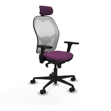 Jorquera sincro malla blanca similpiel morado brazos 3D base nailon cabecero 2D ruedas 65mm nailon