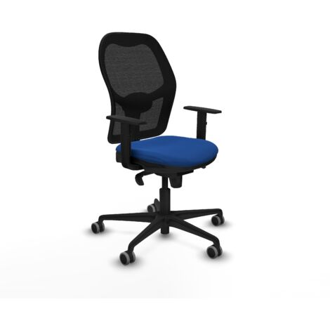 Jorquera sincro malla negra similpiel azul brazos 1D base nailon  ruedas 65mm engomada