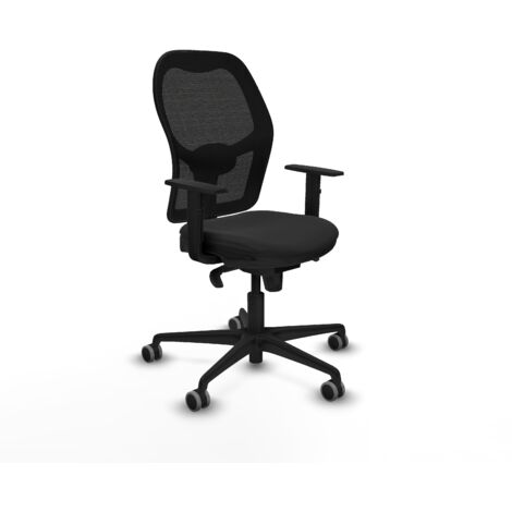 Jorquera sincro malla negra similpiel negro brazos 1D base nailon  ruedas 65mm engomada