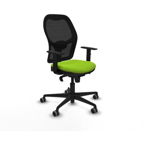 Jorquera sincro malla negra similpiel pistacho brazos 1D base nailon  ruedas 65mm engomada