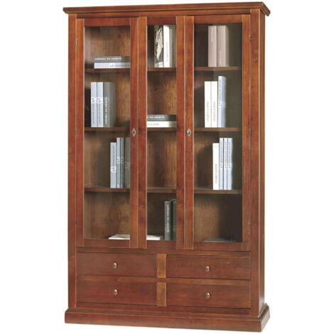 JOSELYN - credenza con vetrina in legno massello