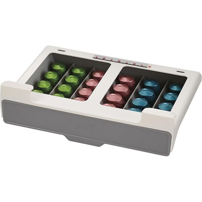 Joseph & Joseph Cupboardstore™, Joseph, Modell Unterregal-kaffeepad-schublade, Kaffeepad-organizer, Einfach Zu Installieren, Platzsparend, Für 30 Kaffeepads, Farbe