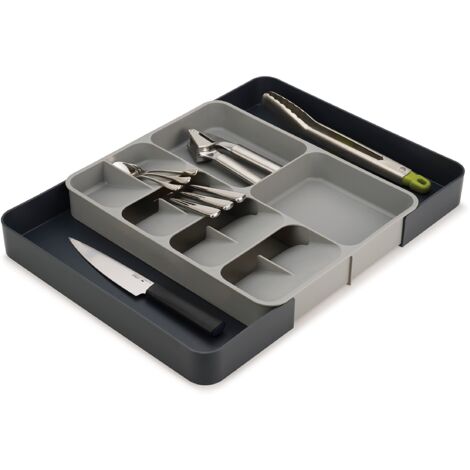 Joseph Joseph DrawerStore Organizzatore espandibile per posate, utensili e gadget, vassoio salvaspazio espandibile in cassetto - Grigio