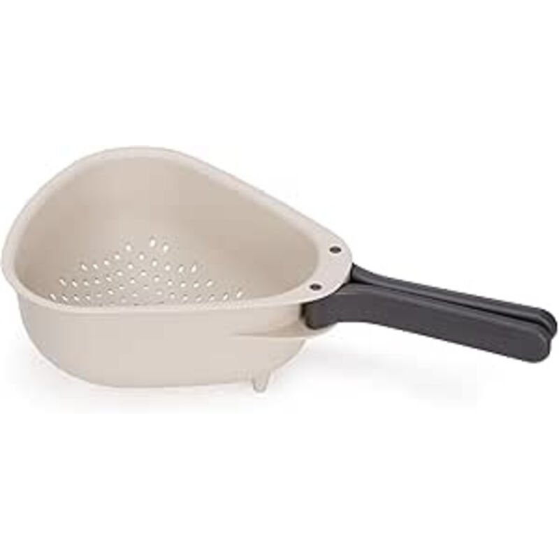 Joseph Joseph Joseph Droplet, Großes Sieb Mit Klappbarem Griff, Ideal Zum Abtropfen Von Nudeln Und Gemüse, Mit Einfacher Aufbewahrung, Langlebiges Material Und