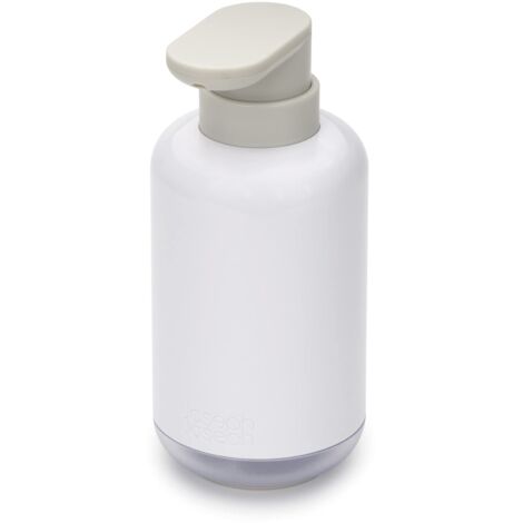 Joseph Joseph Duo Dispenser sapone liquido manuale per bagno e cucina, Ricaricabile da 300ml, bianco