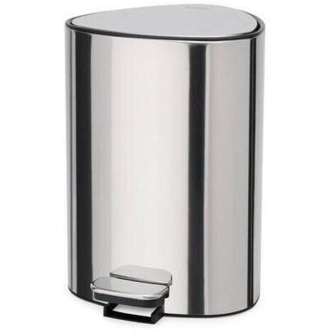 Joseph Joseph EasyStore Luxe Pattumiera a Pedale, 5 Litri, Coperchio con Chiusura Silenziosa, Secchio Rimovibile, Bagno, Camera da letto, Ufficio, Acciaio Inox