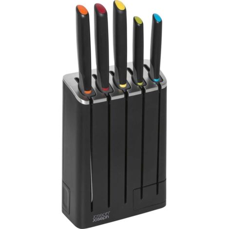 Joseph Joseph Elevate™ Slimblock couteau Ensemble de 5 blocs à couteaux avec aiguiseur amovible - Multicolore