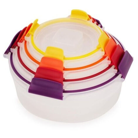 Joseph Joseph Nest Lock 4-tlg. Frischhaltedosen-Set Rund Mehrfa