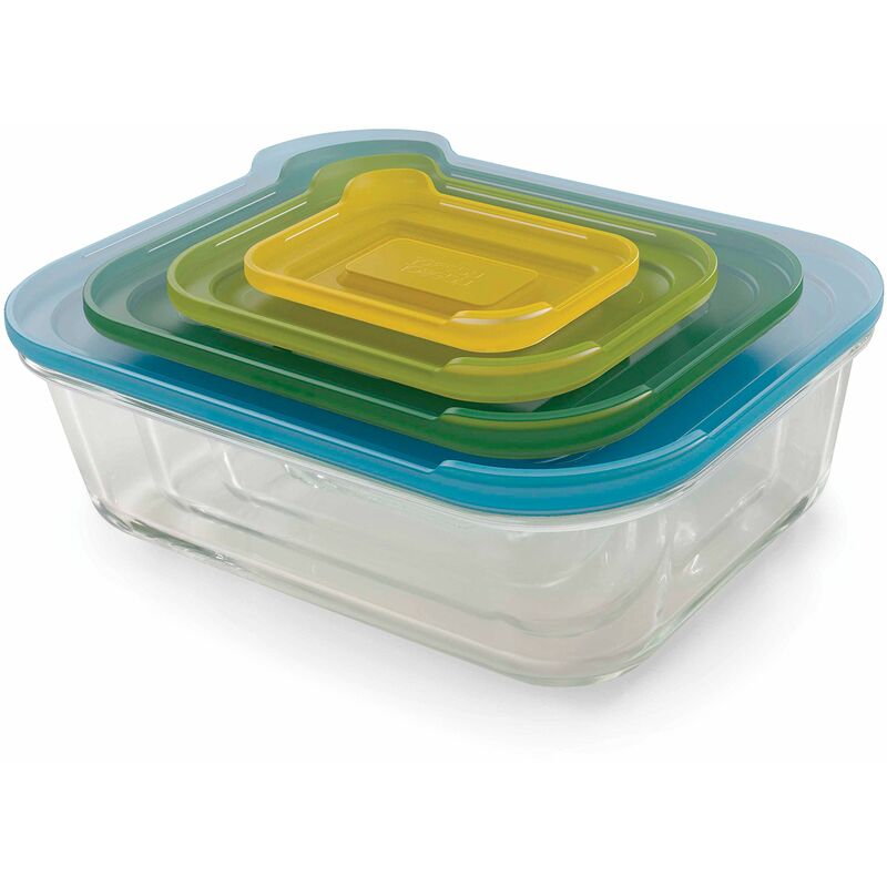 Image of Nest contenitore di vetro con piatti, confezione da pezzi, multicolore, multi/colorati, pezzi - Joseph Joseph