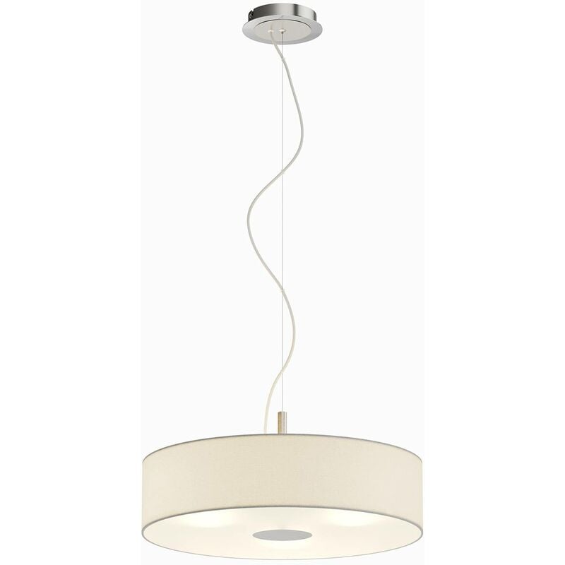 Image of Josia - elegante lampada a sospensione bianca - bianco, nichel satinato - Lindby