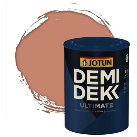 JOTUN - Peinture Bois, Lasure Opaque pour Extérieur et Intérieur Satinée - DEMI DEKK ULTIMATE - RAL 3012 - Rouge Beige - 0,75L