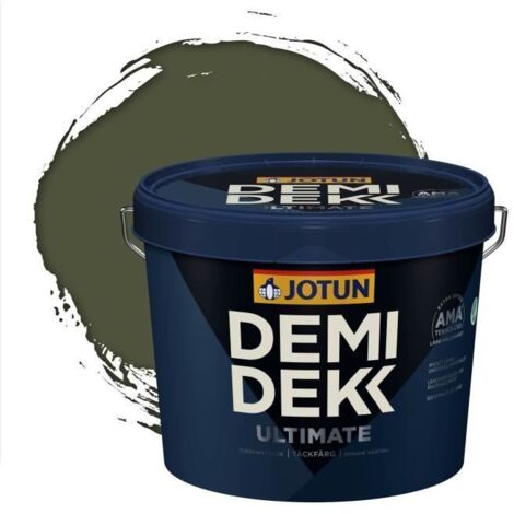 JOTUN - Peinture Bois, Lasure Opaque pour Extérieur et Intérieur Satinée - DEMI DEKK ULTIMATE - RAL 6003 - Vert Olive - 3L
