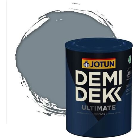 JOTUN - Peinture Bois, Lasure Opaque pour Extérieur et Intérieur Satinée - DEMI DEKK ULTIMATE - RAL 7000 - Gris Petit-Gris - 0,75L
