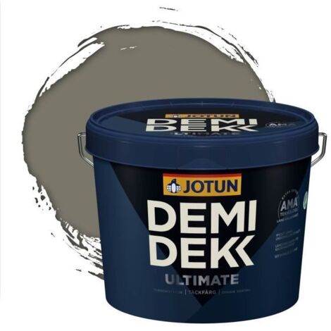 JOTUN - Peinture Bois, Lasure Opaque pour Extérieur et Intérieur Satinée - DEMI DEKK ULTIMATE - RAL 7003 - Gris Mousse - 3L