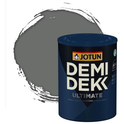 JOTUN - Peinture Bois, Lasure Opaque pour Extérieur et Intérieur Satinée - DEMI DEKK ULTIMATE - RAL 7005 - Gris Souris - 0,75L