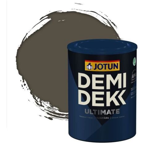 JOTUN - Peinture Bois, Lasure Opaque pour Extérieur et Intérieur Satinée - DEMI DEKK ULTIMATE - RAL 7013 - Gris Brun - 0,75L