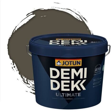 JOTUN - Peinture Bois, Lasure Opaque pour Extérieur et Intérieur Satinée - DEMI DEKK ULTIMATE - RAL 7013 - Gris Brun - 3L