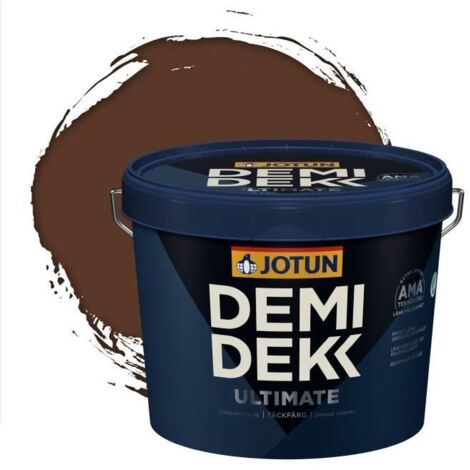 JOTUN - Peinture Bois, Lasure Opaque pour Extérieur et Intérieur Satinée - DEMI DEKK ULTIMATE - RAL 8011 - Brun Noisette - 3L