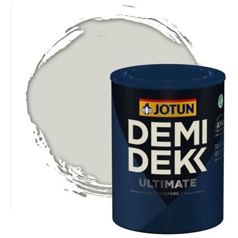 JOTUN - Peinture Bois, Lasure Opaque pour Extérieur et Intérieur Satinée - DEMI DEKK ULTIMATE - RAL 9002 - Blanc Gris - 0,75L