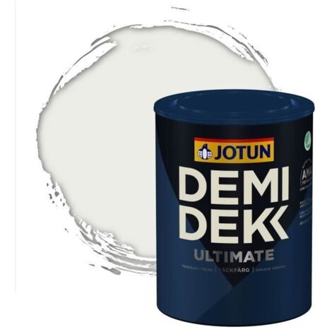 JOTUN - Peinture Bois, Lasure Opaque pour Extérieur et Intérieur Satinée - DEMI DEKK ULTIMATE - RAL 9003 - Blanc de Sécurité - 0,75L