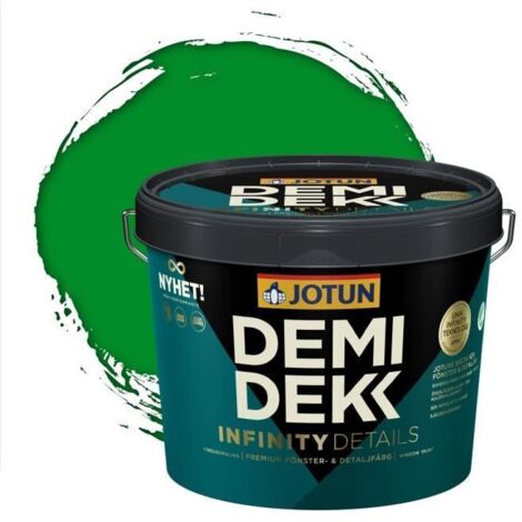 JOTUN - Peinture Bois, Lasure Opaque Satinée - RAL 6037 - Vert Pur - 3L